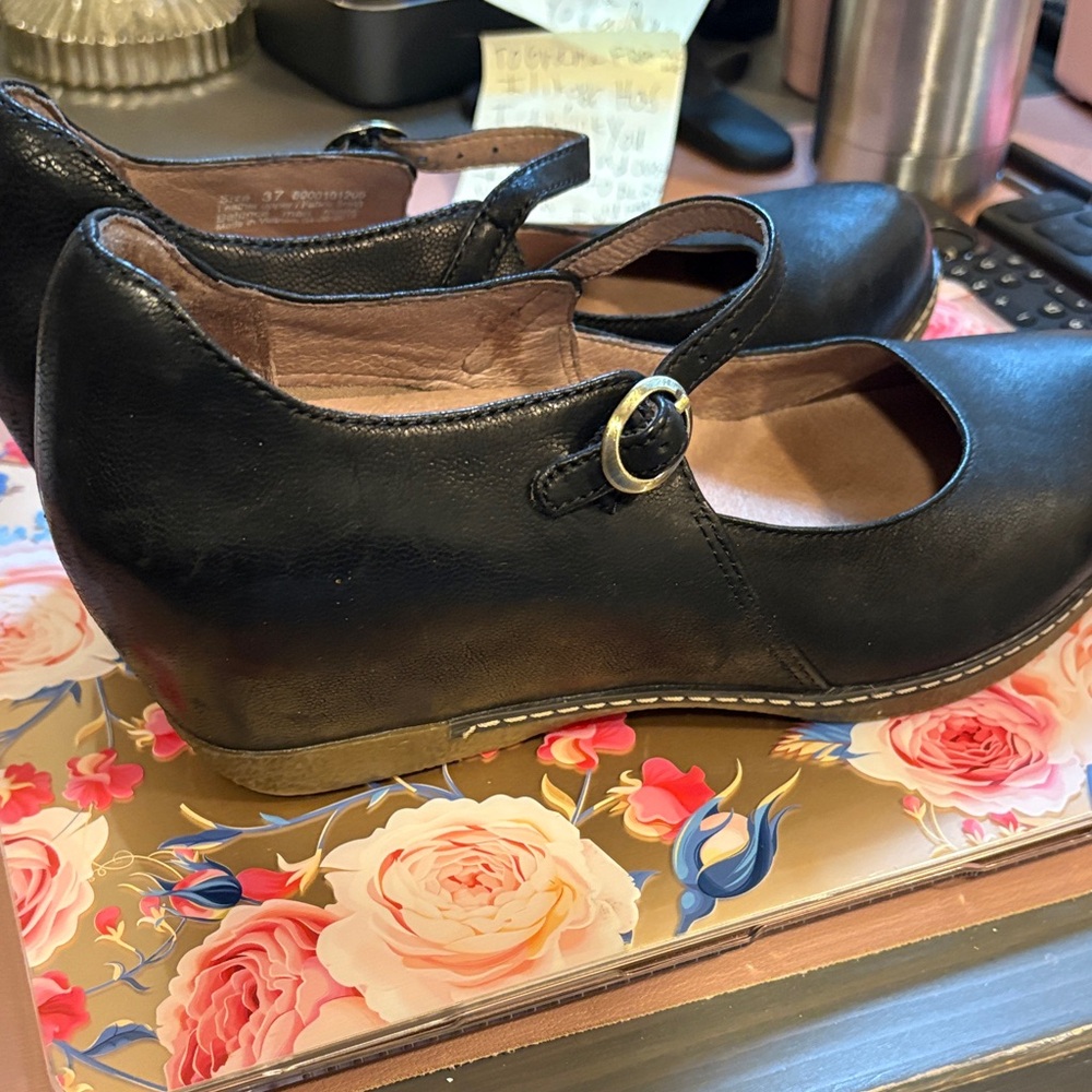Dansko Black Mary Jane Wedge - Picture 4 of 9